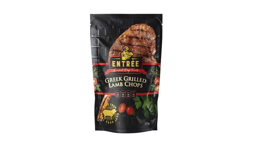 Entree Gourmet Greek Grilled Lamb Chops Dog Treats 70g