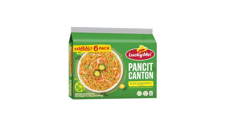 Lucky Me! Pancit Canton Instant Noodles Kalamansi Multipack 80g x 6