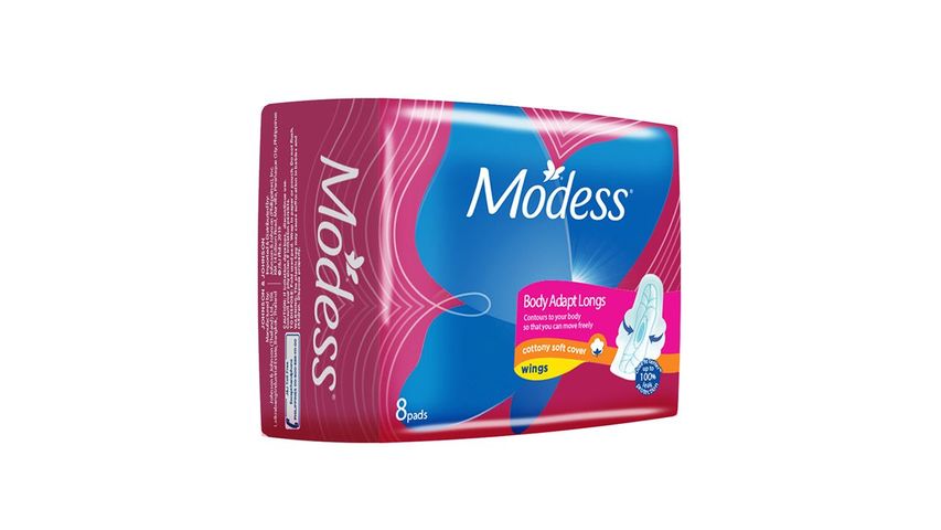 Modess Body Adapt Long Maxi Wing Napkins 8S