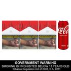 Marlboro Red Flip Top Box 3 x 20 Pieces + Coke Regular Can 320ml