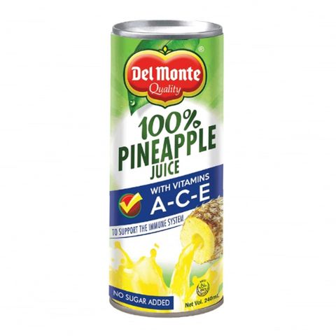 Del Monte 100% Pineapple Juice with Vitamins A-C-E 220mL