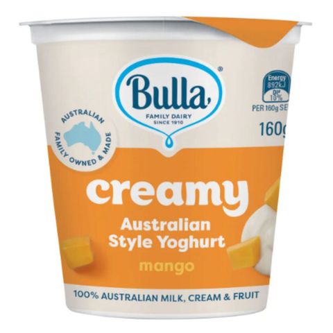 Bulla Australian Style Yoghurt Mango 160g