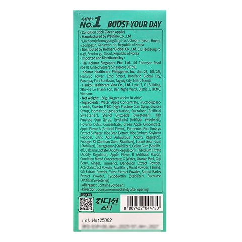 Condition Hangover Jelly Stick Green Apple 18g