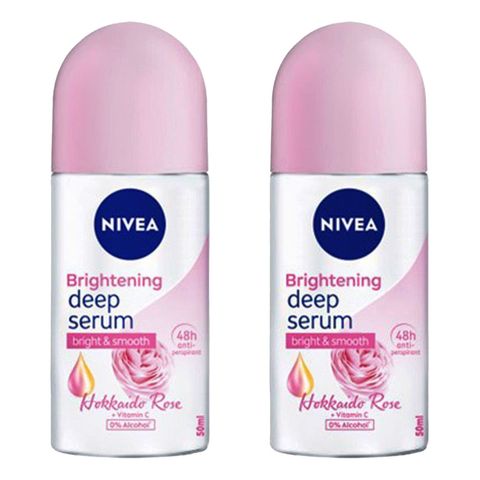 Nivea Brightening Deep Serum Deodorant Roll-on Hokkaido Rose (Buy 1, Get 2nd at 30% Off) 2 x 50ml