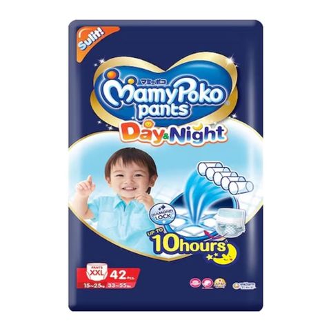 Mamypoko Day and Night Ultra Absorbent Disposable Baby Diaper Pants (XXL) 42 Pieces