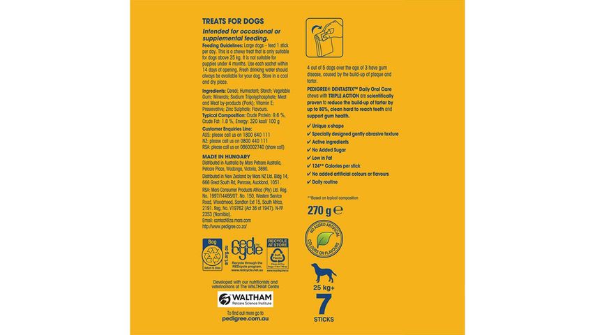 Pedigree Dentastix Large 270g x 7s