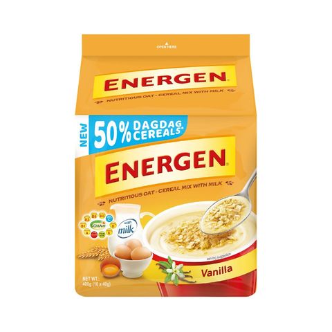 Energen Vanilla Pouch More Cereal 10 x 40g