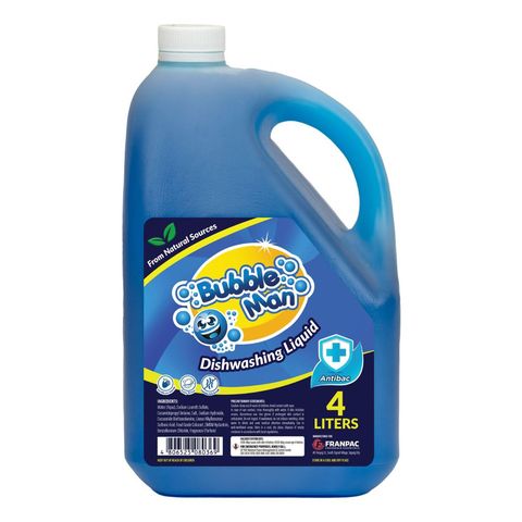 Bubble Man Dishwashing Liquid Antibac 4L