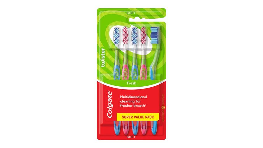 Colgate Twister Toothbrush (Soft) Value Pack of 5