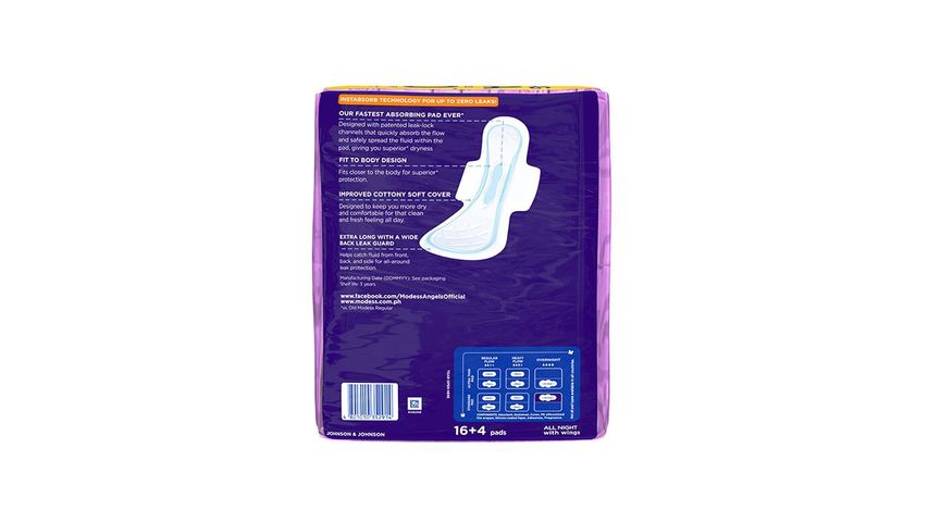 Modess All Nights Napkin Upsizing 20s