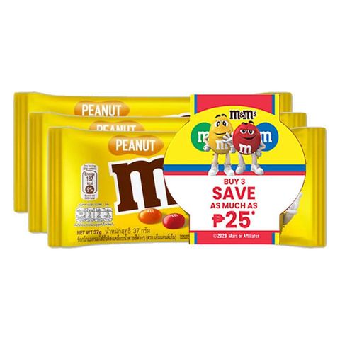 M&M's Peanut Chocolate Singles (Buy 3 Save P25) 3 x 37g