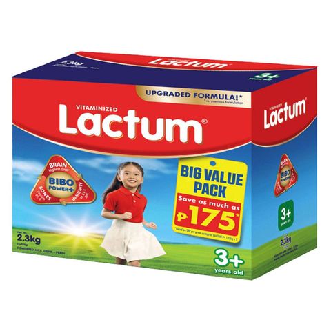 Lactum Powdered Milk Drink Plain for (3+ Years Old) 2.3kg