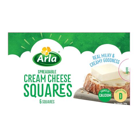 Arla Cream Cheese Squares 108g