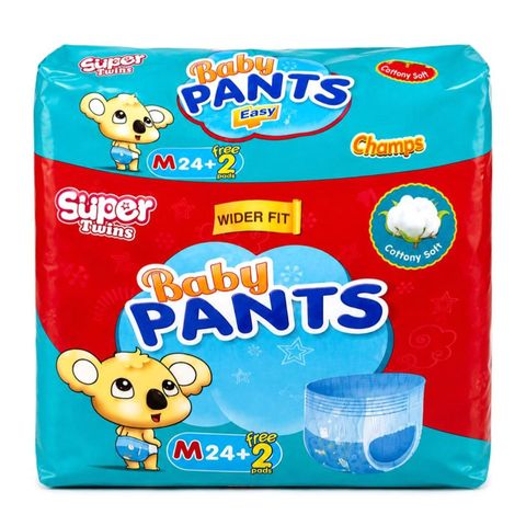 Super Twins Baby Pants Medium 26 Pieces