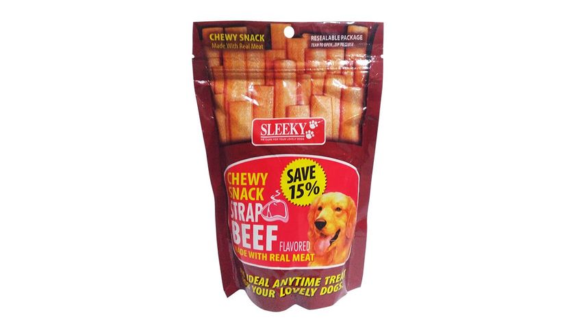 Sleeky Chewy Snack Strap Beef 175g