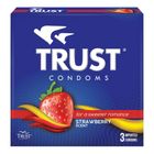 Trust Condoms Strawberry (3 Pieces) 1 Box