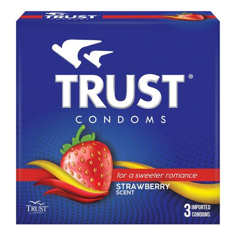 Trust Condoms Strawberry (3 Pieces) 1 Box