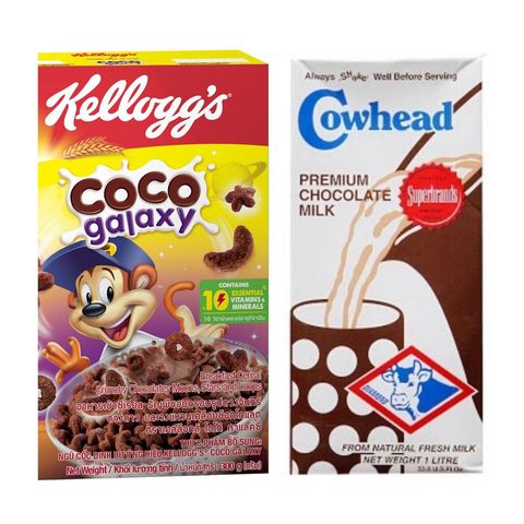 KELLOGGS Coco Galaxy 300g + Cowhead Chocolate Milk 1L