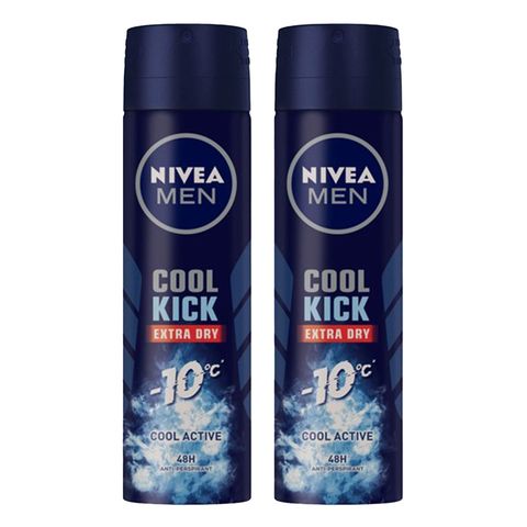 Nivea Men Cool Kick Anti-perspirant Deodorant Spray (Buy 1, Get 2nd at 20% Off) 2 x 150ml