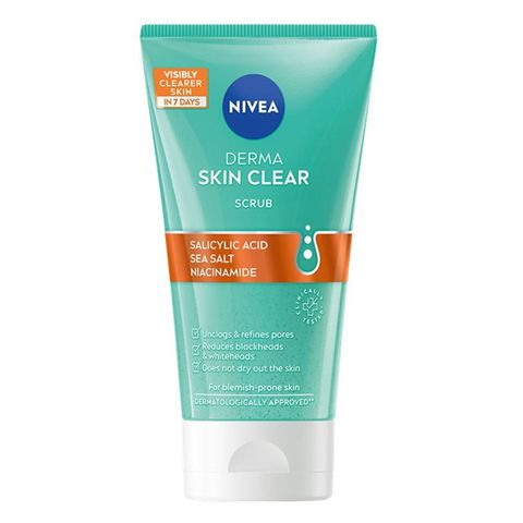 Nivea Face Cleanser Derma Skin Clear Face Scrub with Salicylic Acid Sea Salt Niacinamide 150ml