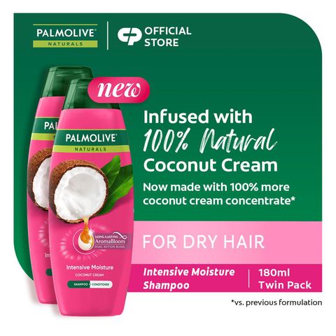 Palmolive Naturals Intensive Moisture Shampoo & Conditioner (Buy 1, Get 2nd at 50% Off) 2 x 180ml