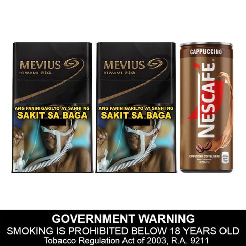 Mevius Kiwami 2 x 20 Pieces + Nescafe Cappuccino Ready to Drink 220ml