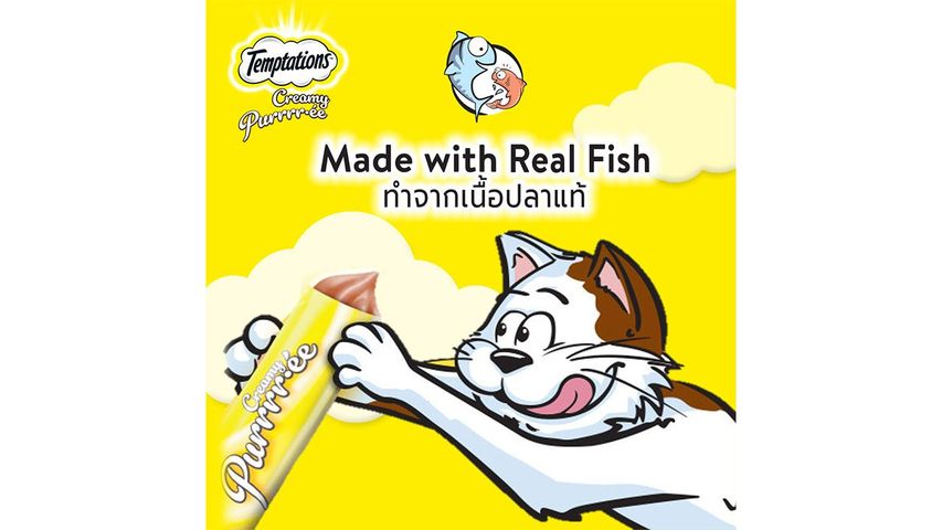 Temptations Creamy Purrree Salmon & Cheese 24g