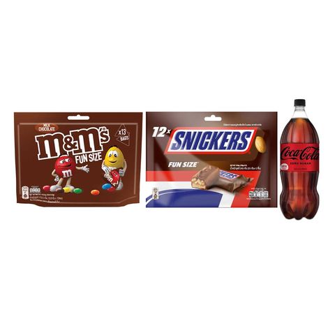Coke Zero Bottle + Snickers and M&M's Bundle