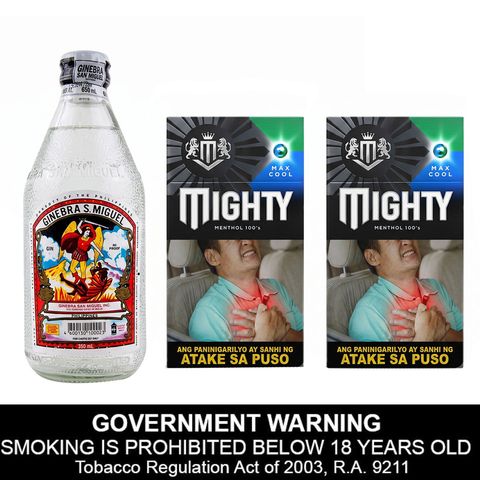 Mighty Max Cool 2 x 20 Pieces + Ginebra San Miguel Round 350ml