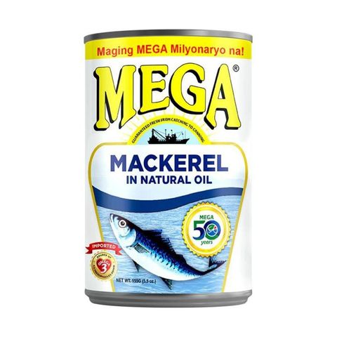 Mega Mackerel in Natural Oil 155g