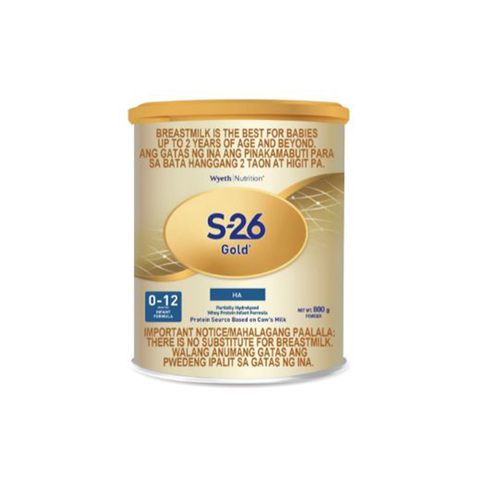 S-26 HA Gold� Partially Hydrolyzed Whey Protein Infant Formula for 0-12 Months, Can | 800 g