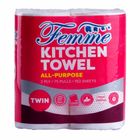 Femme Kitchen Towel All-purpose Twin 2 Ply (75 Pulls) 150 Sheet