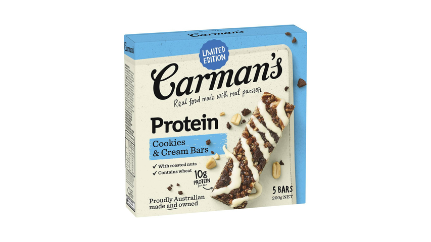 Carman's Cookies & Cream Protein Bars 200g