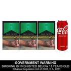 Marlboro Black Menthol King Size Flip Top 3 x 20 Pieces + Coke Regular Can 320ml
