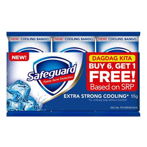 Safeguard Arctic Fresh Bar Soap (Buy 6 Get 1 Free) 7 x 55g