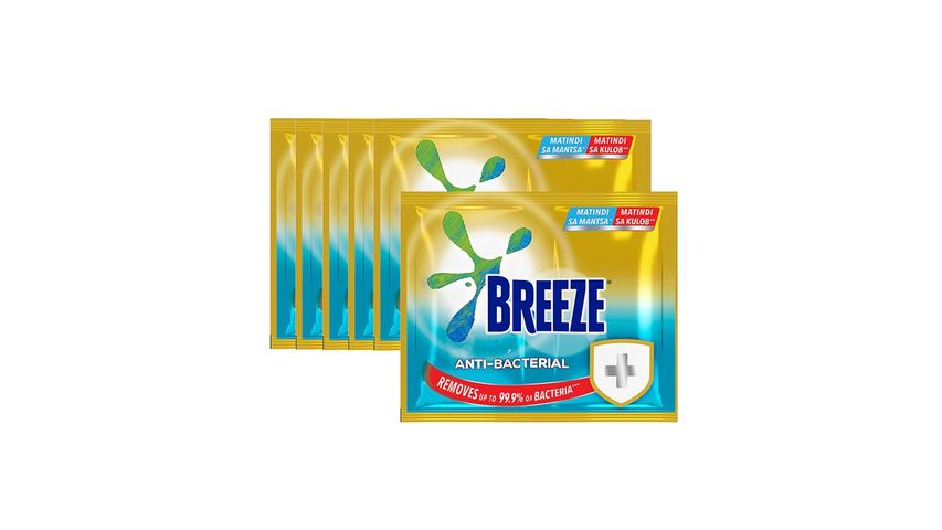 Breeze Anti Bacterial Powder Detergent 60G x 6