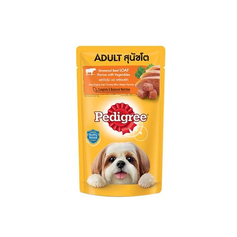 Pedigree Pouch Simmered Beef & Vegetables Loaf 130g