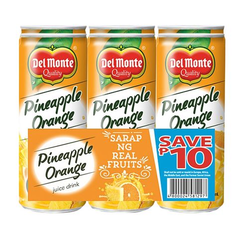 Del Monte Juice Drink Pineapple Orange 6 x 220ml