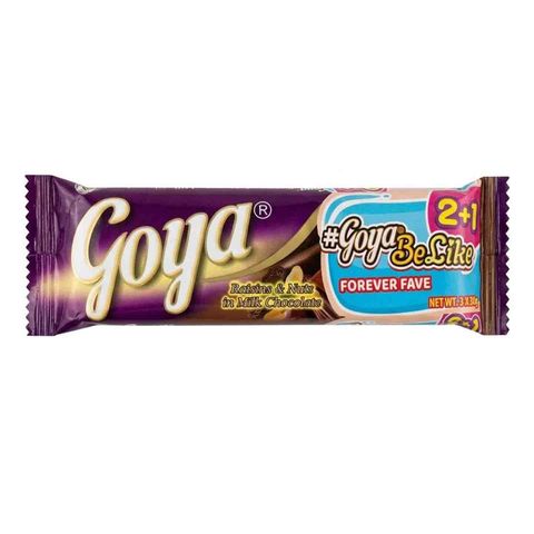 Goya Bar Raisins & Nuts in Milk Chocolate (Buy 2 Get 1 Free) 3 x 30g