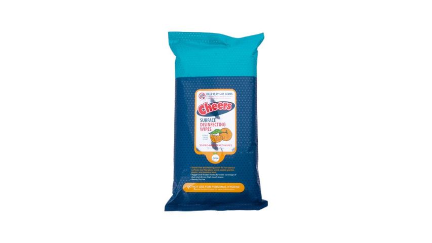 Cheers Fresh Citrus Scent Surface Disinfecting Wipes 30 Sheets