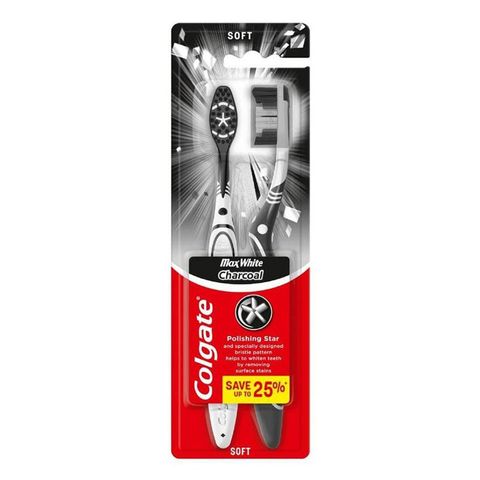 Colgate Max Charcoal Toothbrush 2 Pieces