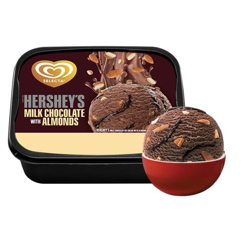 Selecta Hershey's Milk Almonds Ice Cream 1.25L