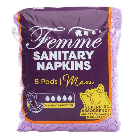 Femme Sanitary Napkins Maxi 8 Pieces