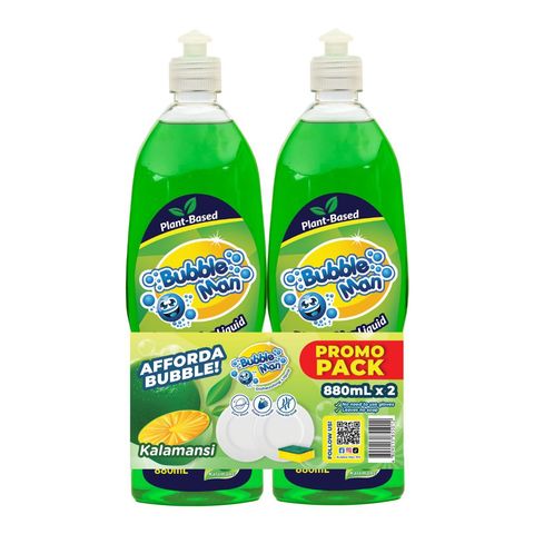 Bubble Man Dishwashing Liquid Kalamansi 2 x 880ml