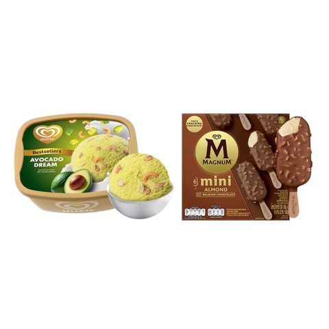 Selecta Avocado Dream Ice Cream 1.25L & Magnum Mini Almond 6 x 45ml Bundle