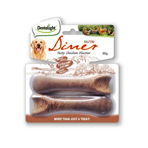 Dentalight Dental Dog Treats Nutri Diner Bone Chicken Flavor 90g