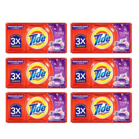Tide Perfect Clean Detergent Powder with Downy Perfume Fantasy 6 x 91g