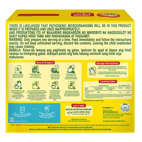 Nido Jr. Growing Up Milk Box 1.2kg