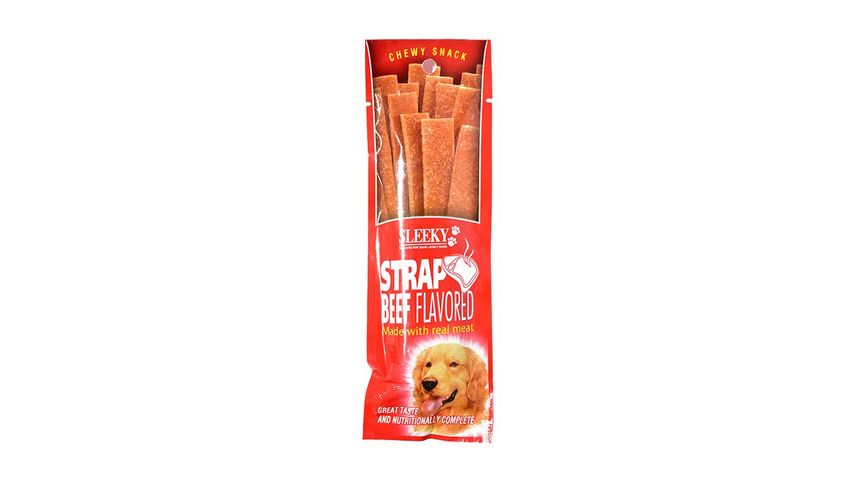 Sleeky Chewy Snack Strap Beef 50g