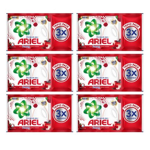 Ariel Liquid Detergent with Downy Floral Passion Tripid Pack 6 x 85g